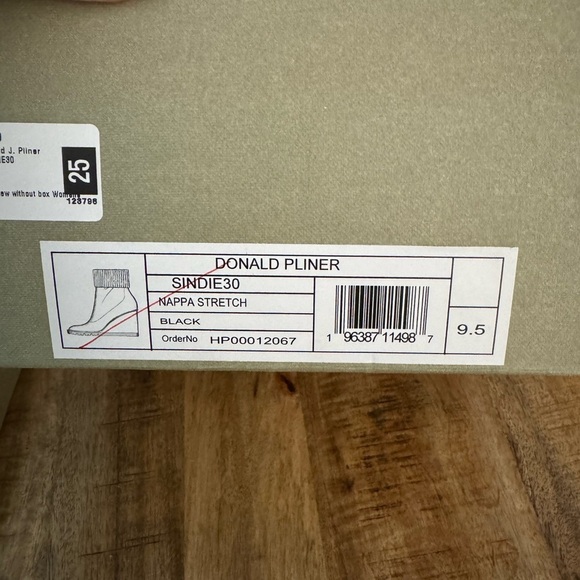 Donald J Pliner Sindie 30 NEW NWT NIB new in box 9.5 wedge Nappa leather boots - Picture 3 of 4